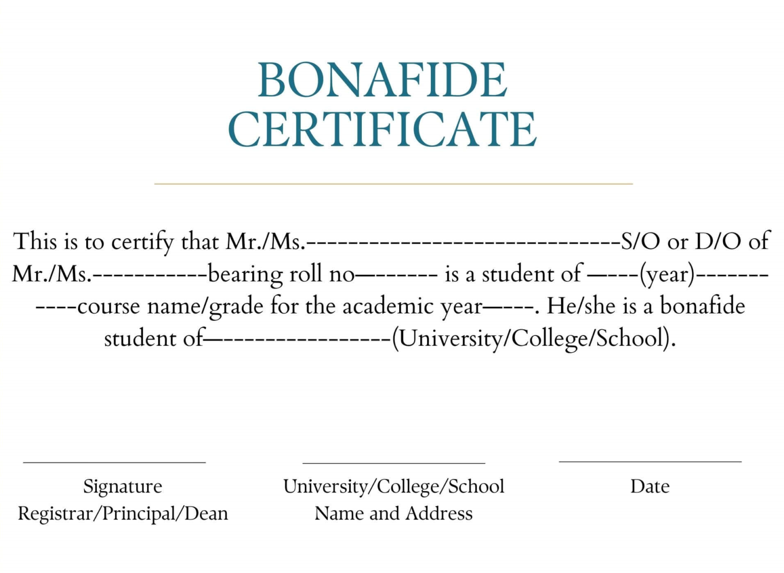 Bonafide Certificate bonafide-certificate