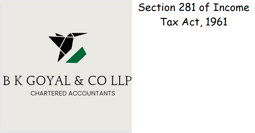 section 281 of income tax act india code