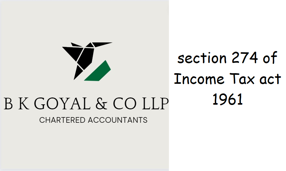 section 274 of Income Tax act 1961