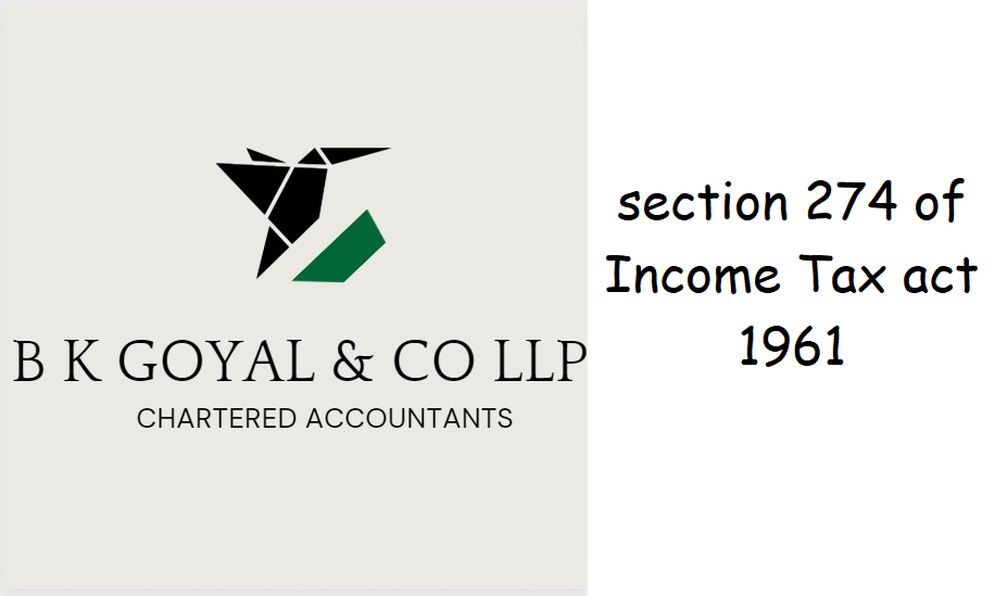 section 274 and 275 of income tax act