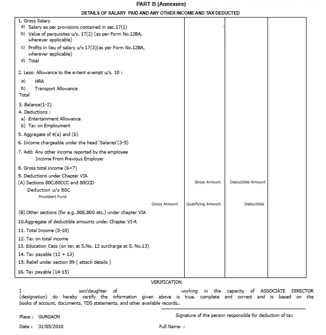 Form-16-Part-B