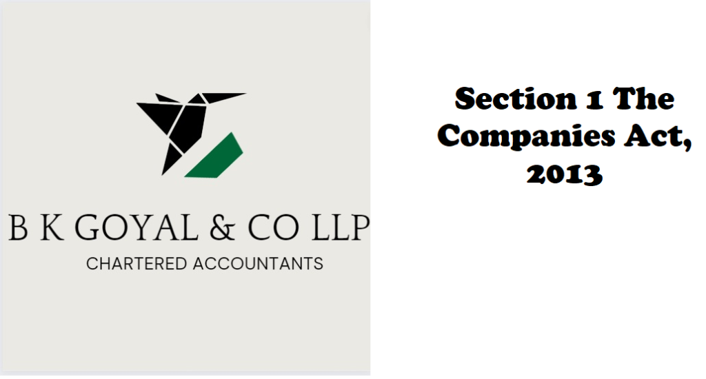 Section 1 The Companies Act, 2013