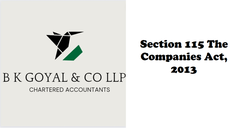 Section 115 The Companies Act, 2013