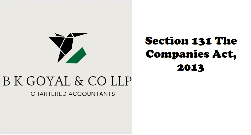 Section 131 The Companies Act, 2013