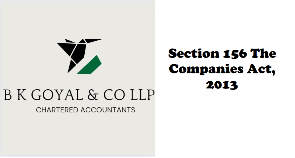 Section 156 The Companies Act, 2013
