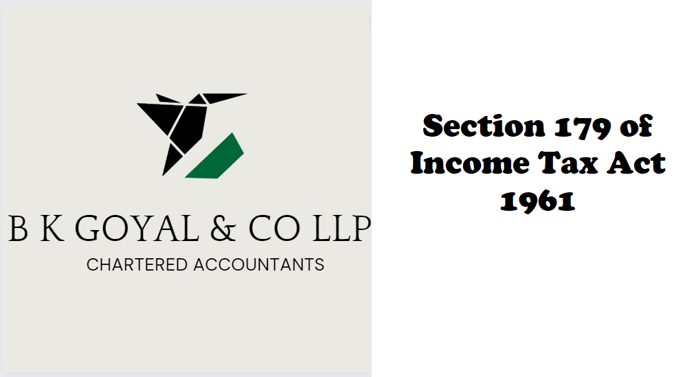 Section 179 of Income Tax Act 1961