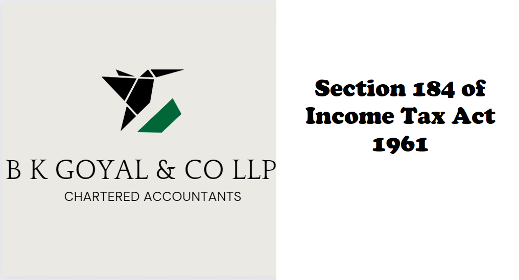 under section 184 of income tax act
