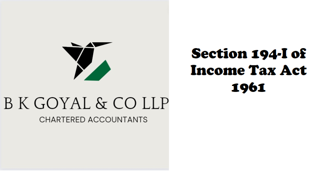 Section 194-I of Income Tax Act 1961