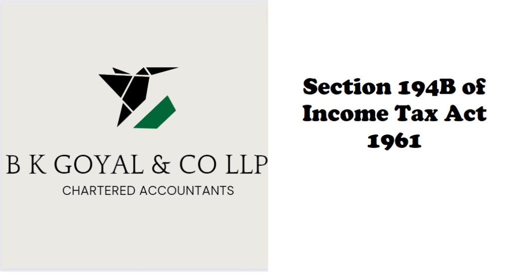 Section 194B of Income Tax Act 1961