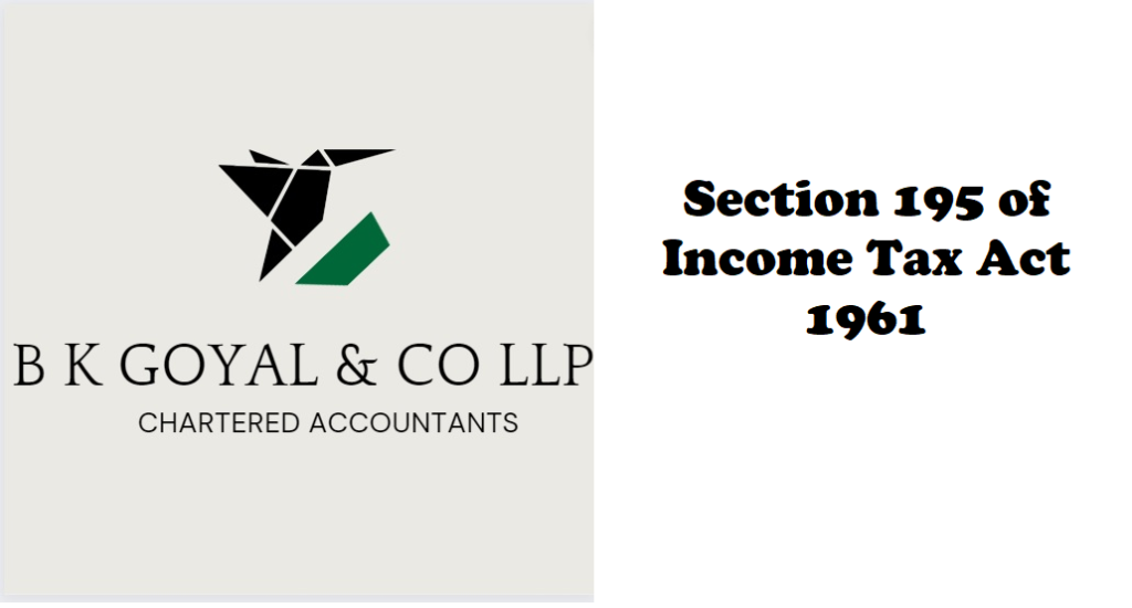 Section 195 of Income Tax Act 1961