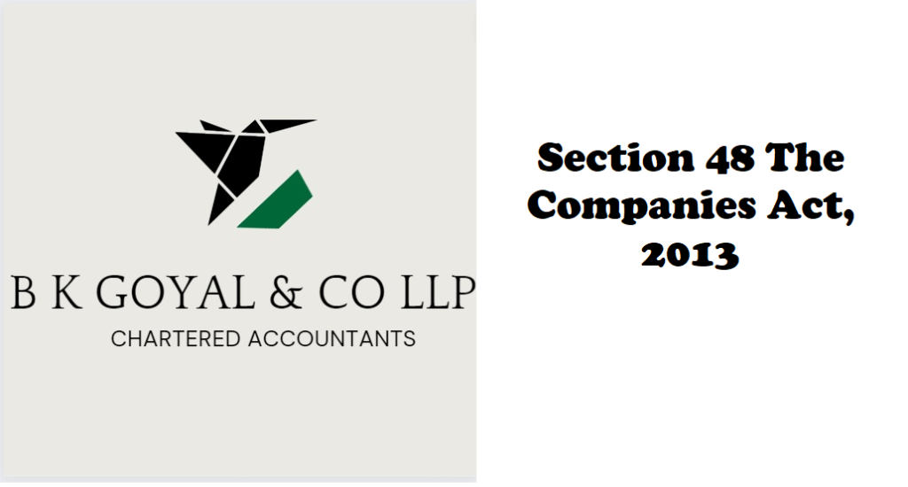 Section 48 The Companies Act, 2013