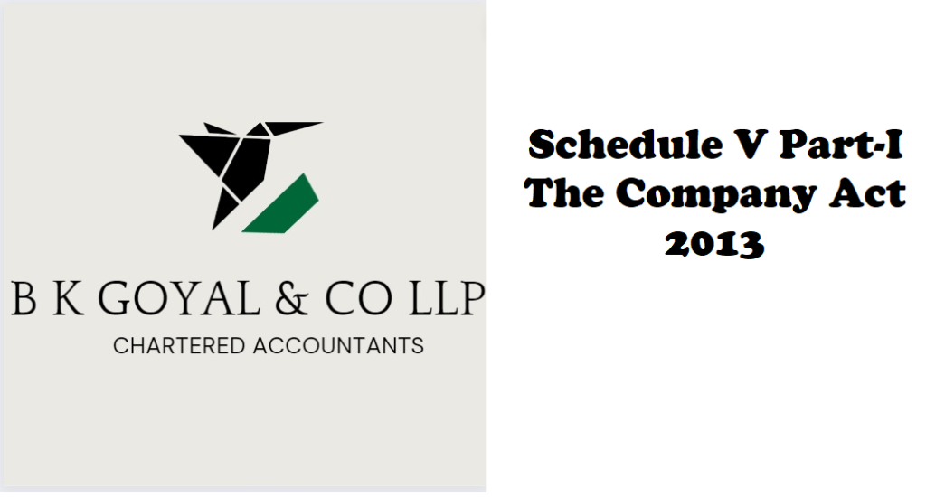 Schedule V Part-I The Company Act 2013