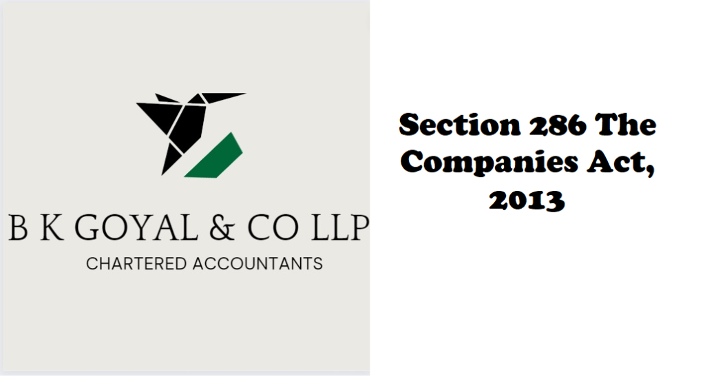 Section 286 The Companies Act, 2013