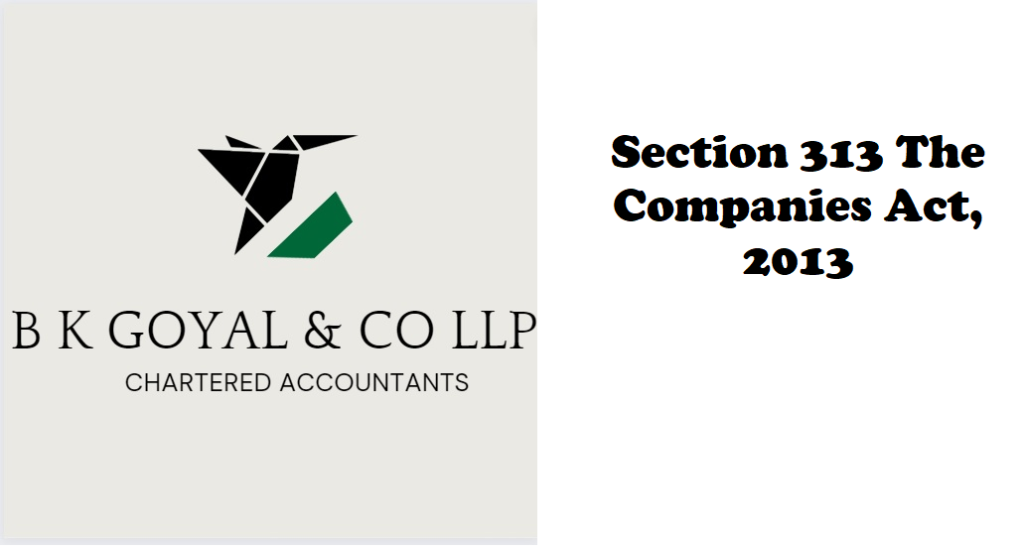 Section 313 The Companies Act, 2013