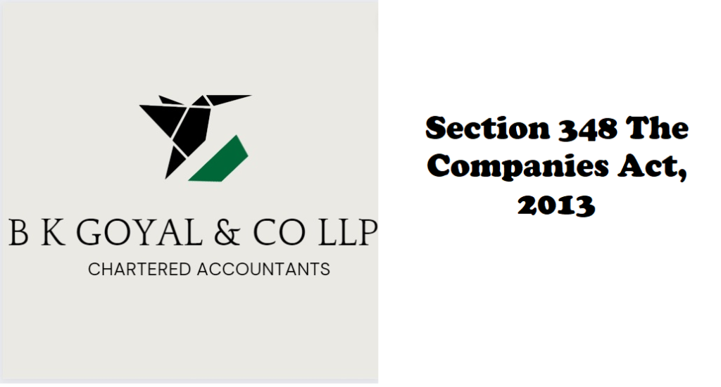 Section 348 The Companies Act, 2013