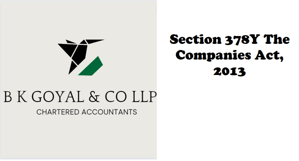 Section 378Y The Companies Act, 2013