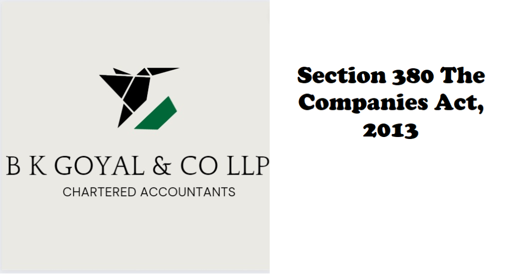 Section 380 The Companies Act, 2013