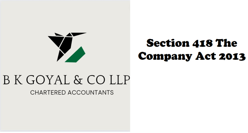 Section 418 The Company Act 2013
