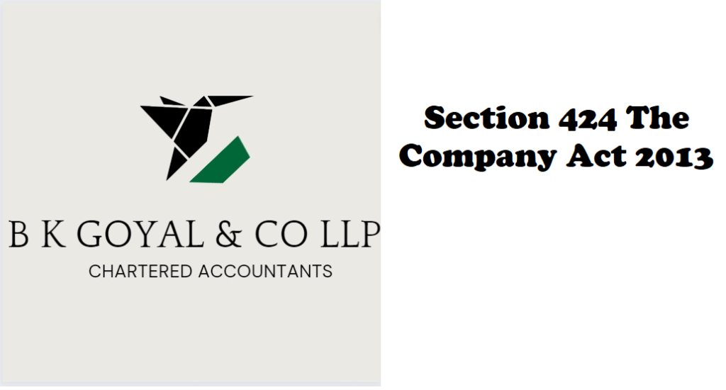 Section 424 The Company Act 2013