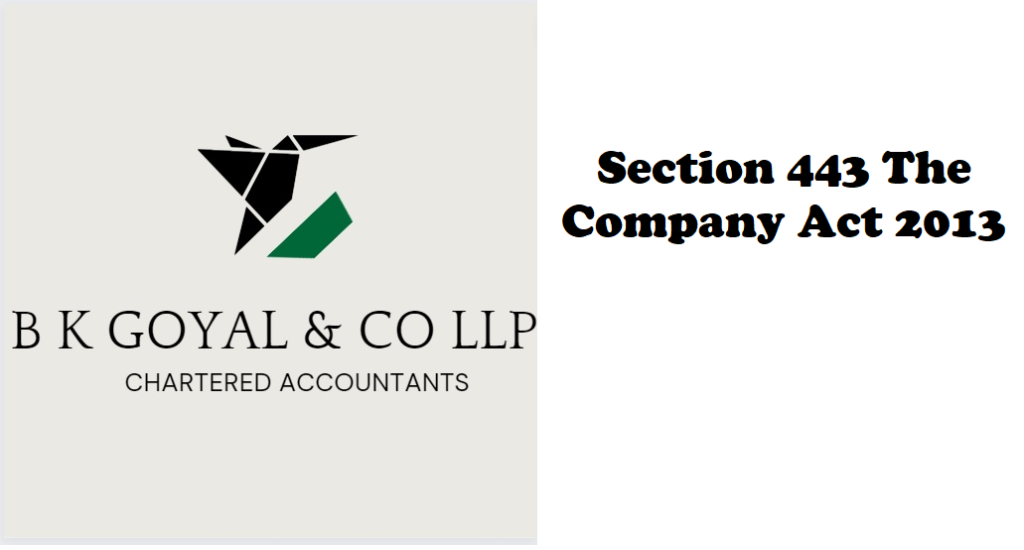 Section 443 The Company Act 2013