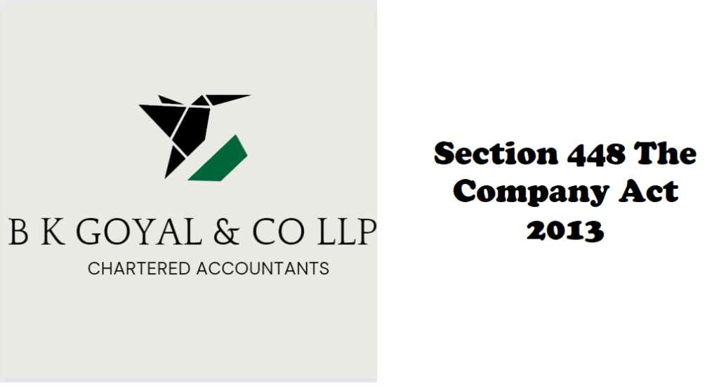 Section 448 The Company Act 2013