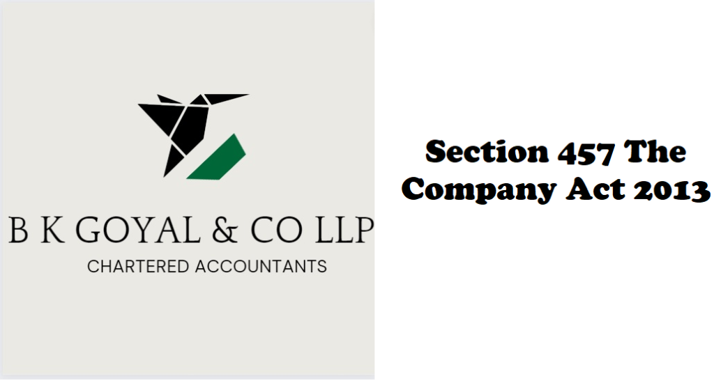 Section 457 The Company Act 2013