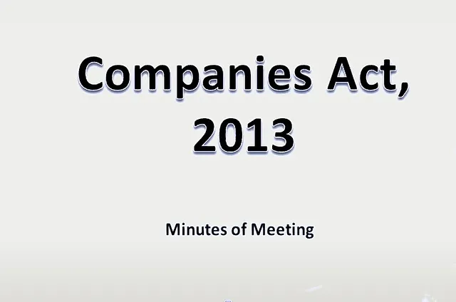 Concept of Minutes of Meeting