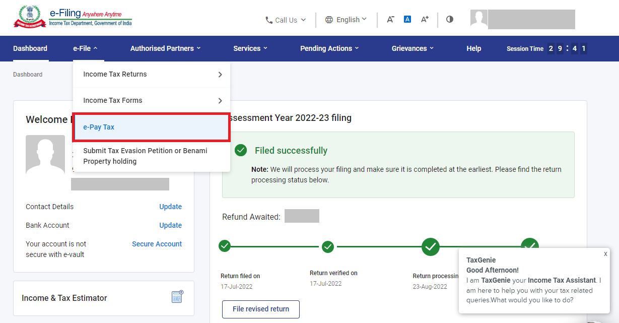 Saf Form Self Assessment Tax Online Payment