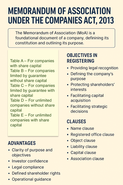 MEMORANDUM OF ASSOCIATION (MOA) UNDER THE COMPANIES ACT, 2013
