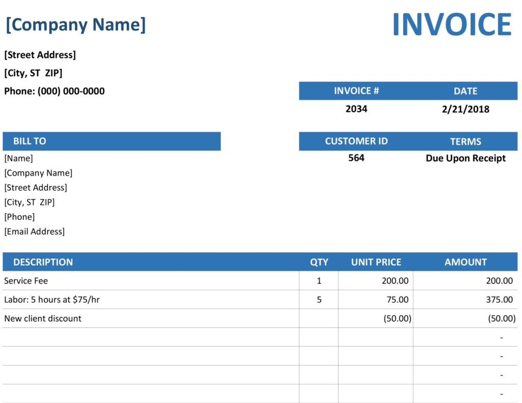 How do I make an invoice bill