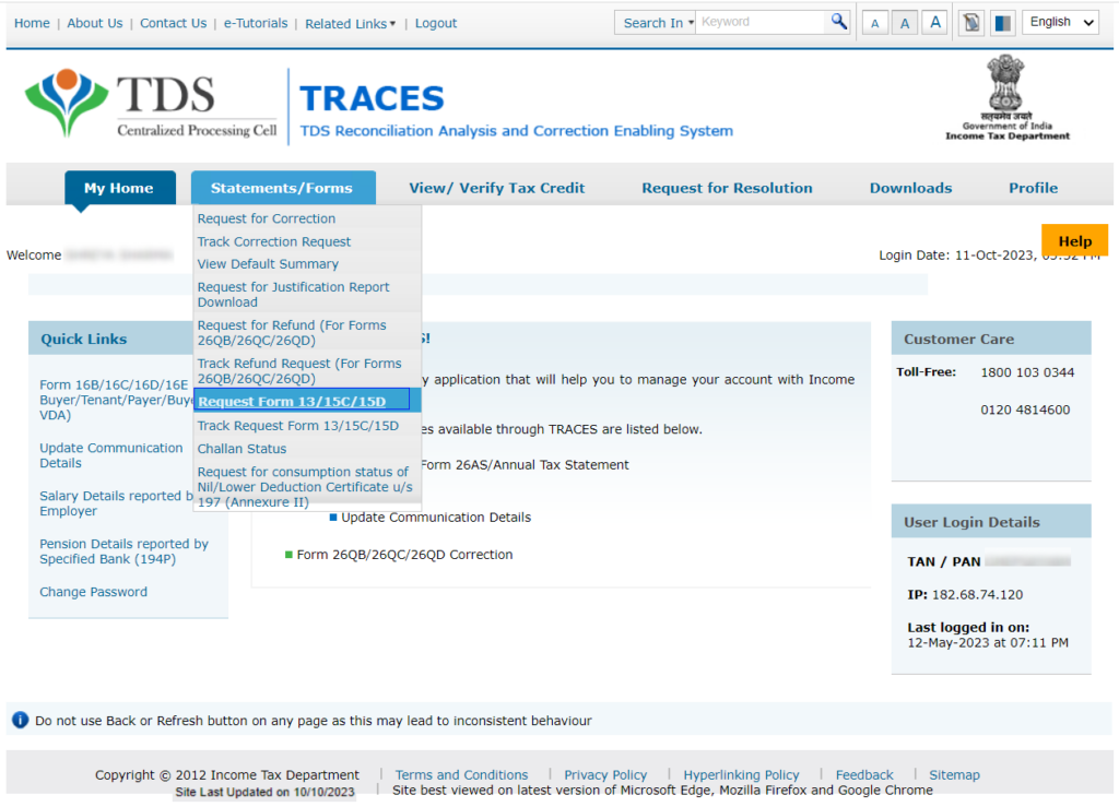 Form 13 Online