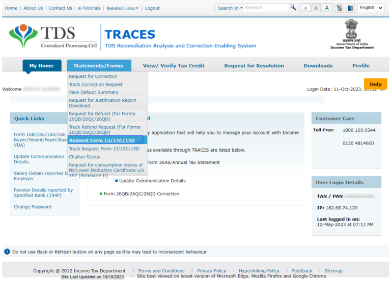 Form 13 Online