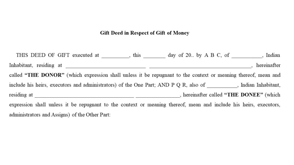 Gift Deed