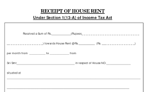 rent receipt format