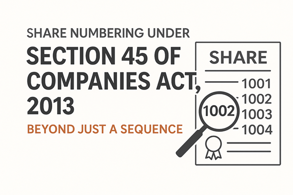Numbering of Shares